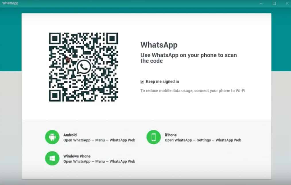 Scan Barcode untuk login Whatsapp Web di windows 8