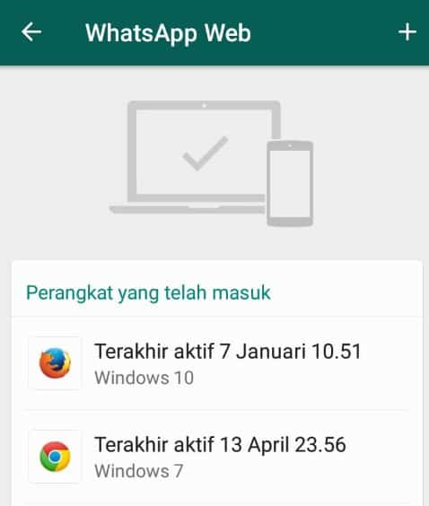 Periksa layanan WhatsApp web