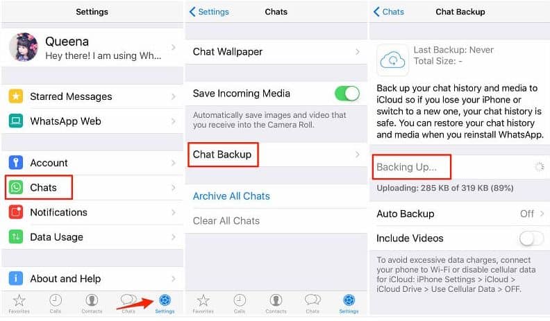 backup chat whatsapp pada icloud