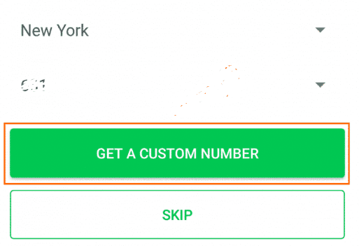 custom number pada free text call