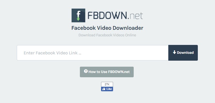 Cara ke-1 Download Video Facebook dengan FBDown.net
