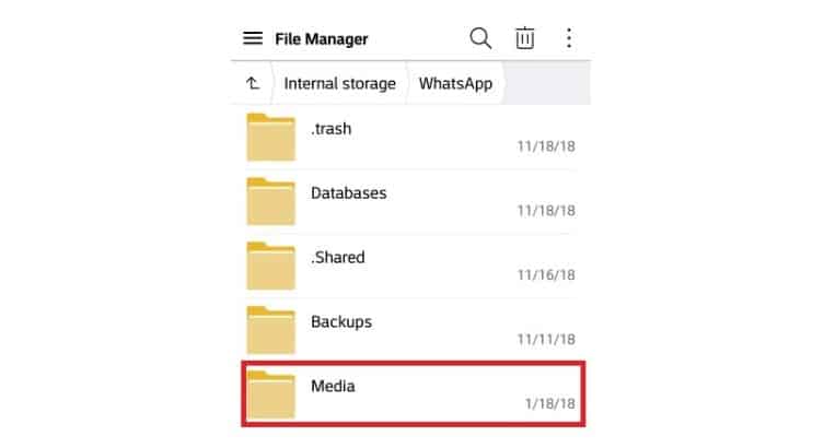 Cara ke-2 Melihat Status Whatsapp Melalui File Manager