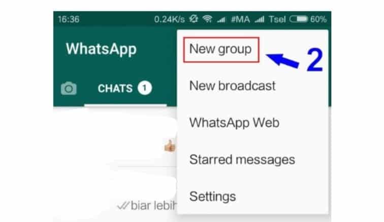 Cara ke-2 Buat Grup WhatsApp di Android