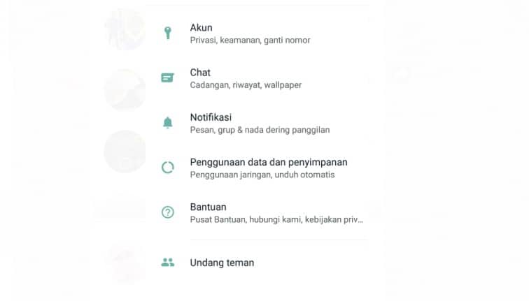 Cara ke-3 Ganti Background WhatsApp Via Menu