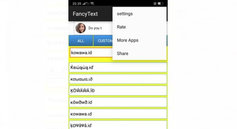 Cara ke-3 Mengubah Warna Chat WhatsApp dengan Aplikasi Fancy Text