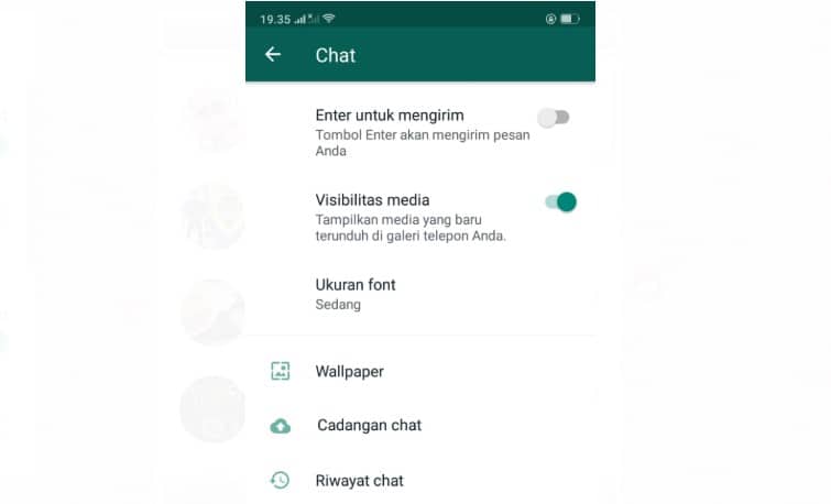 Cara ke-4 Ganti Background WhatsApp Via Menu