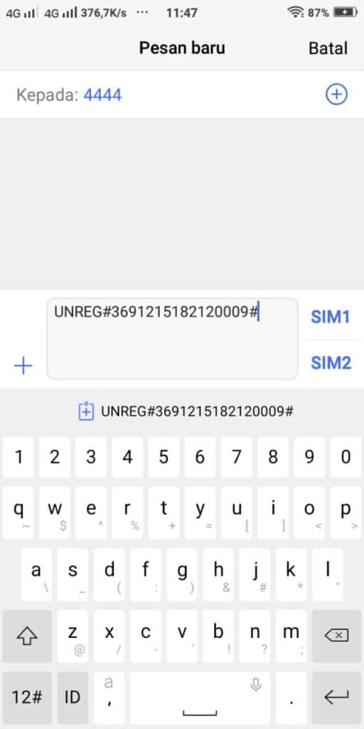 Unreg Kartu Smartfren Via SMS