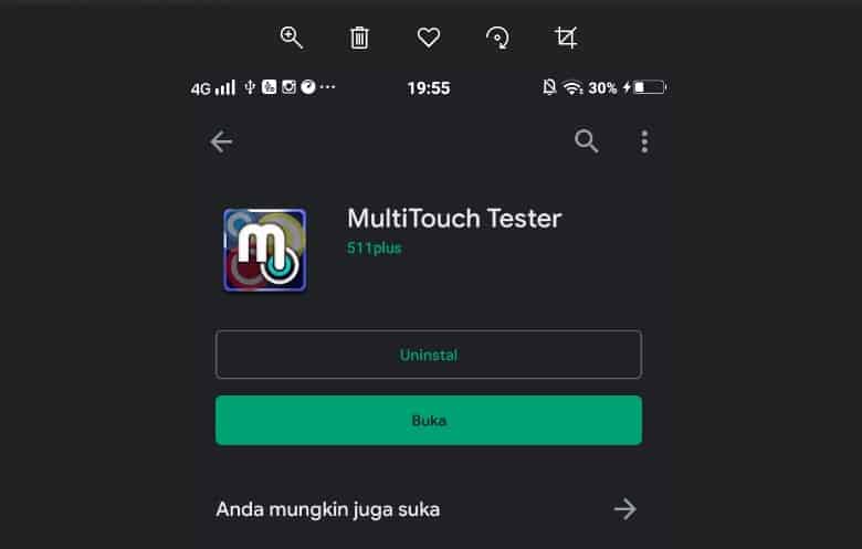 Cara ke-1 Gunakan Aplikasi MultiTouch Tester
