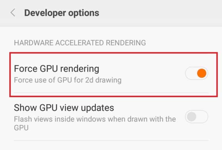 Cara ke-3 Aktifkan GPU 2D Rendering