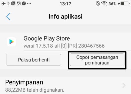 Reinstall Google PlayStore