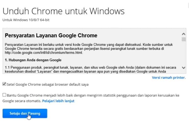 Cara ke-2 Install Ulang Google Chrome