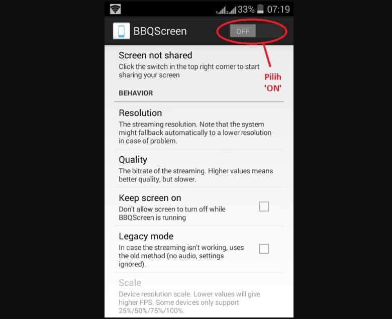 Cara ke-3 Menggunakan Aplikasi BBQScreen